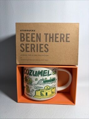 Starbucks NEW Cozumel Been There Series Mug White with Green & Yellow 14 OZ